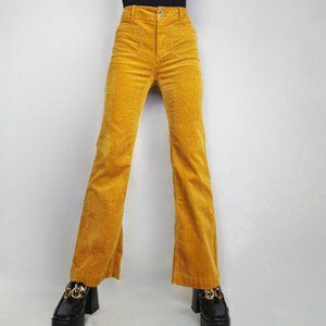 Anthropologie Women's Mustard Yellow Corduroy Pants